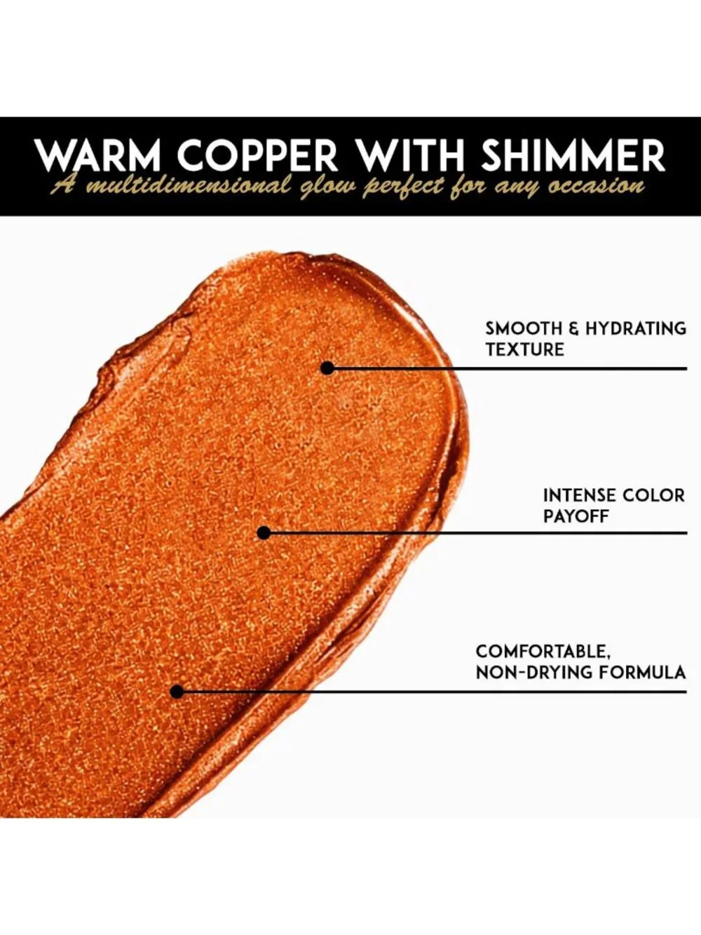 Frosted Copper Metallic Lipstick | Aloe Vera Moisturizing | Long-Lasting Warm
